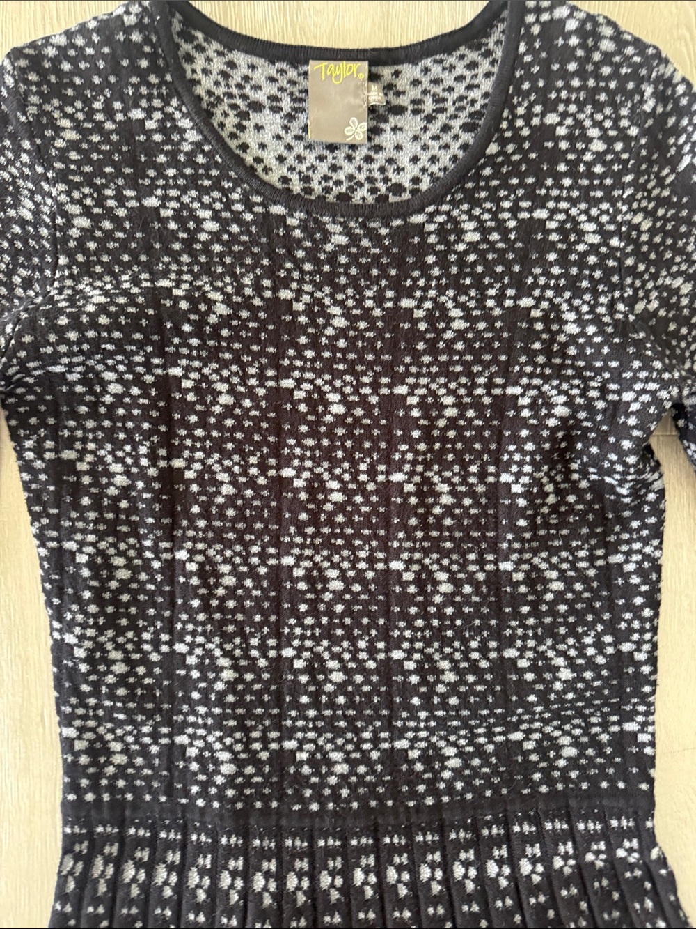 Taylor Pleated Long-Sleeve Knit Dress - Picture 2 of 6